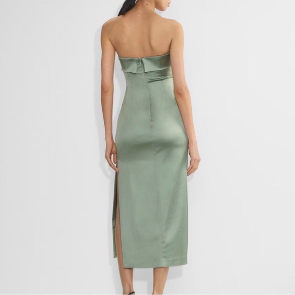 Aritzia Sage Green Exclusive Strapless Dress - Picture 5 of 9